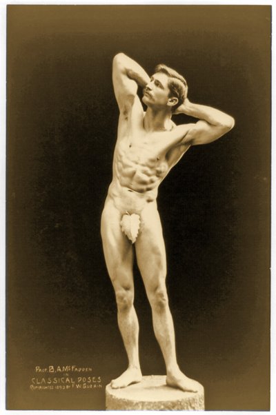 Full-Length Nude Portrait of Bernarr Macfadden, c.1893 by American Photographer